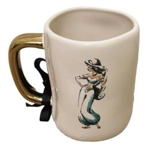 NWT Rae Dunn Disney Princess Jasmine mug STARRY NIGHT collectible gold rare